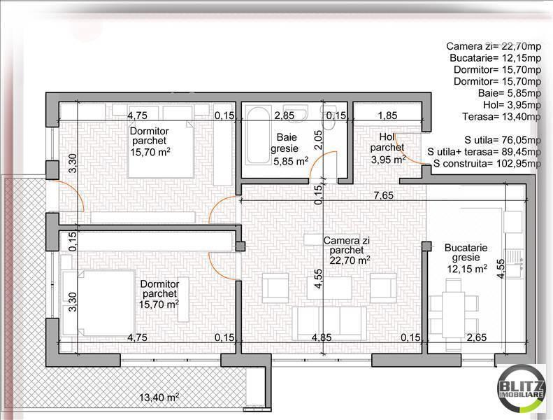 Apartament de vânzare 3 camere Floreşti - 403AV | BLITZ Cluj-Napoca | Poza1