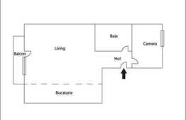 Apartament decomandat cu 1 camera de vanzare, imobil NOU, parcare inclusa