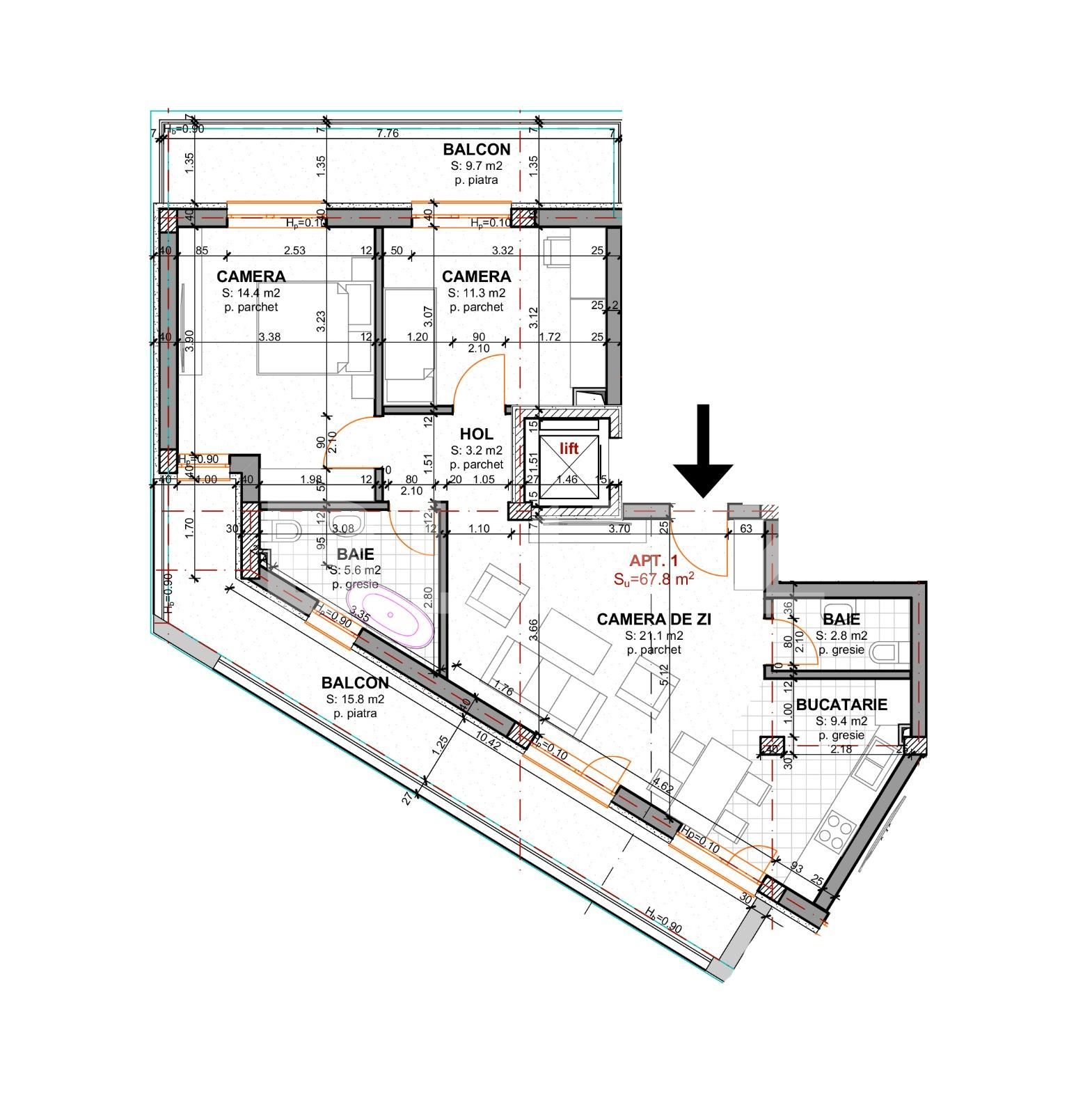 Apartament de vânzare 3 camere Plopilor - 40712AV | BLITZ Cluj-Napoca | Poza2
