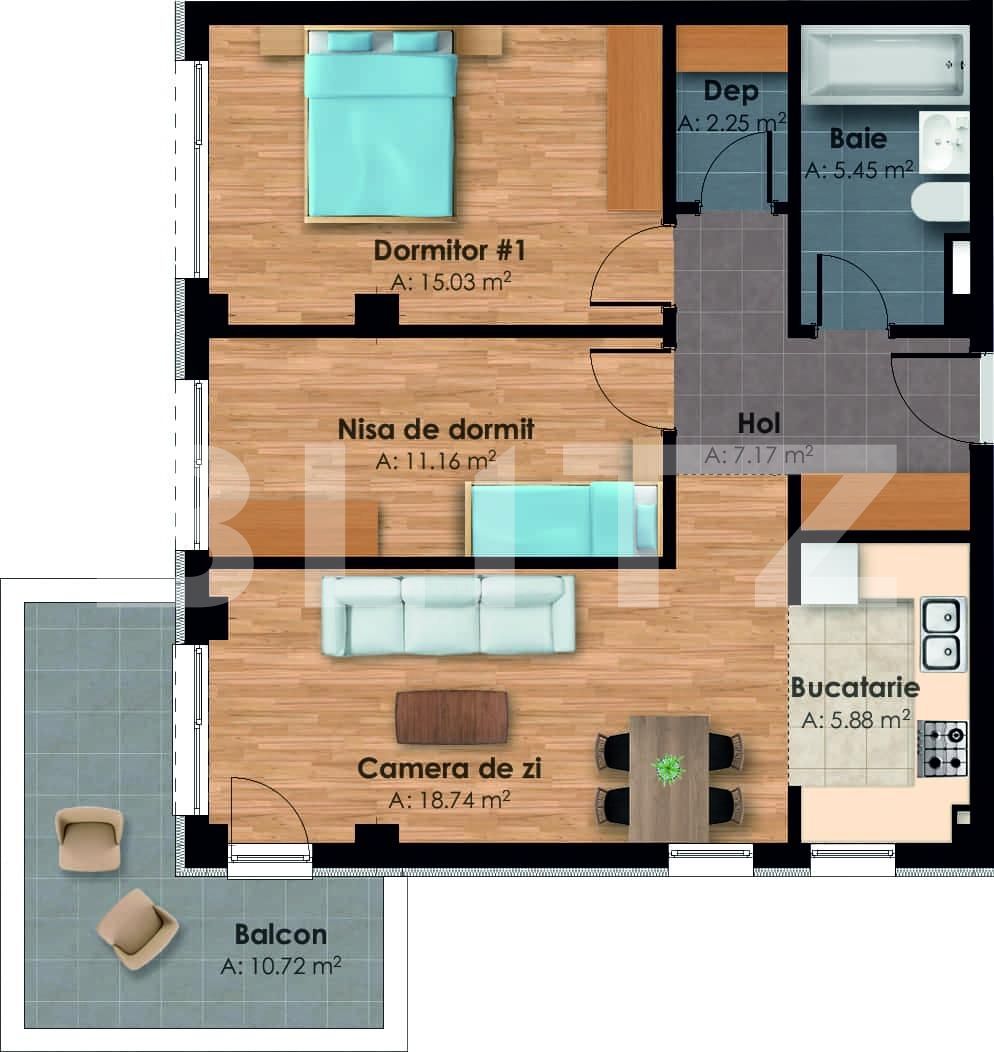 Apartament de vânzare 3 camere Central - 40783AV | BLITZ Cluj-Napoca | Poza2