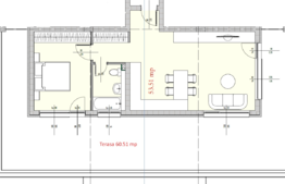 2 camere de tip penthouse, 53.51 mp + terasa 60.51 mp, panorama, semifinisat, zona Petrom