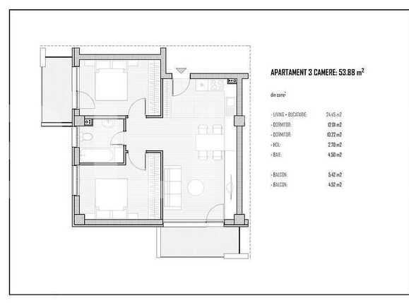 Apartament de vânzare 3 camere Baciu - 40962AV | BLITZ Cluj-Napoca | Poza2