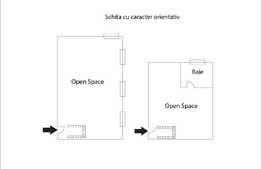 Spatiu birouri, 140 mp, open space, Semifinisat