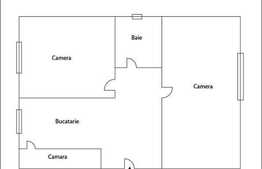 Vanzare apartament decomandat cu 2 camere, 55 mp utili