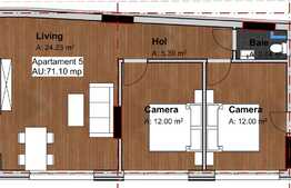 Apartament 3 camere, 71.10 mp, semifinisat, zona Piata Mihai Viteazu