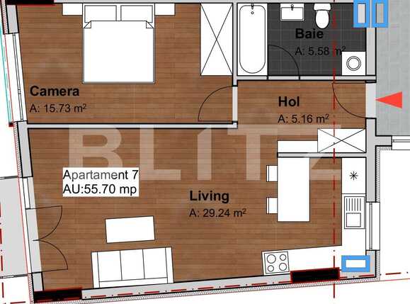 Apartament de vânzare 2 camere Central - 41051AV | BLITZ Cluj-Napoca | Poza2