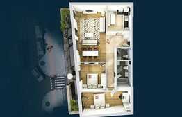 Apartament 3 camere, 93.60 mp, semifinisat, terasa 25.39 mp, zona Piata Mihai Viteazu