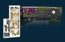 Apartament 3 camere, 72.70 mp, semifinisat, terasa 88.44 mp, zona Piata Mihai Viteazu