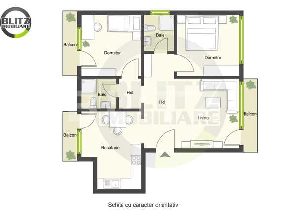 Apartament de vânzare 3 camere Bună Ziua - 41115AV | BLITZ Cluj-Napoca | Poza1