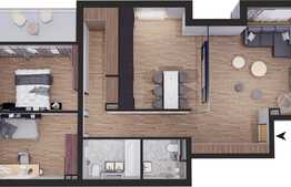 Apartament 3 camere, semifinisat, construit la standarde inalte, zona strazii Buna Ziua