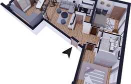 Apartament 3 camere, 69.46 mp, semifinisat, zona strazii Buna Ziua!