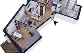 De vanzare apartament 3 camere, semifinisat, 84.15 mp, la 10 minute de Sigma Center