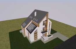 Casa individuala cu arhitectura indrazneata, 220 mp, 500 teren, Gilau! 