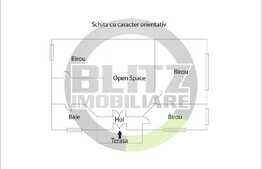 Spatiu birou, 300 mp, la casa, 2 locuri de parcare incluse, inchiriere pe nivele de cate 150 mp