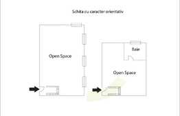 Spatiu birouri, open space, 150 mp, Semifinisat