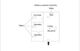Mansarda cocheta,3 camere, 61 mp, zona strazii Florilor!