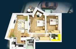 Apartament 3 camere, 78.45 mp, semifinisat, zona Centrala