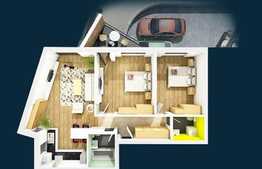 Apartament 3 camere, 75.70 mp, semifinisat, zona Centrala