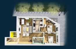 Apartament 3 camere, 75.62 mp, semifinisat, zona Centrala