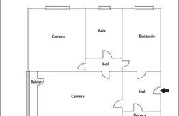 Oferta prin Prima Casa 2 camere, 47 mp partial mobilat