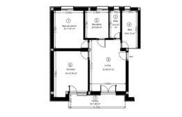 Apartament cu CF, 3 camere, 62.66 mp, semifinisat, zona Exterior Est!