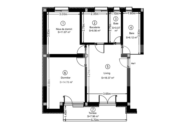 Apartament de vânzare 3 camere Exterior Est - 42125AV | BLITZ Cluj-Napoca | Poza1