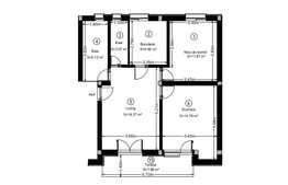 Apartament cu CF, 3 camere, 63.24 mp, semifinisat, zona Exterior Est!