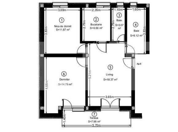 Apartament de vânzare 3 camere Exterior Est - 42138AV | BLITZ Cluj-Napoca | Poza4