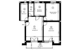 Apartament cu CF, 3 camere, semifinisat, zona Exterior Est!