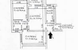 Apartament cu 3 camere de vanzare, etaj intermediar