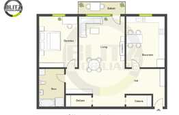 Apartament 2 camere, 45 mp, balcon, etaj intermediar, zona strazii Eremia Grigorescu