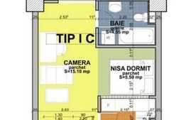 1 camera in zona FSEGA, imobil NOU