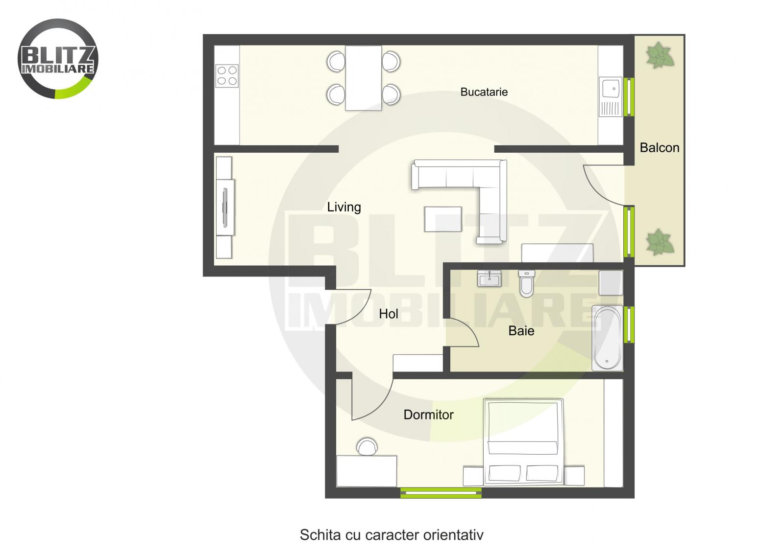 Apartament de vânzare 2 camere Floreşti - 45071AV | BLITZ Cluj-Napoca | Poza1