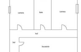 2 camere de vanzare, 51 mp + balcon 10 mp