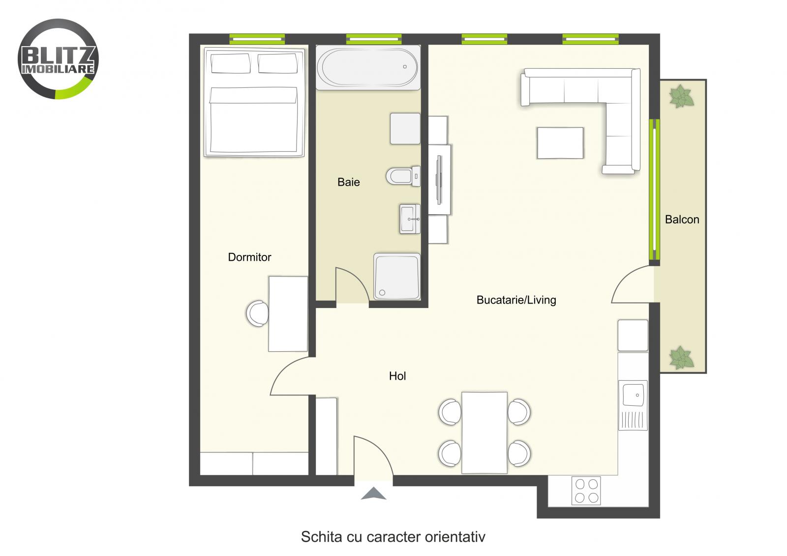 Apartament de vânzare 2 camere Floreşti - 45174AV | BLITZ Cluj-Napoca | Poza1