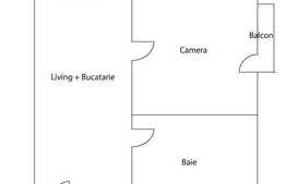 Apartament de vanzare, 45 mp utili + balcon 7 mp, complet mobilat