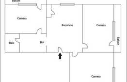 Vanzare apartament decomandat cu 3 camere, zona strazii Padurii