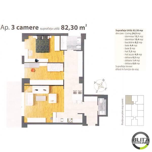 Apartament de vânzare 3 camere Marasti - 464AV | BLITZ Cluj-Napoca | Poza1