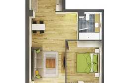 Apartament 2 camere, 56.72 mp, semifinisat, zona Semicentrala