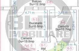 2 camere, 52 mp, terasa 12.5 mp, semifinisat, parcare, zona Aeroport