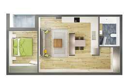 Apartament 2 camere, 57.95 mp, semifinisat, zona Semicentrala