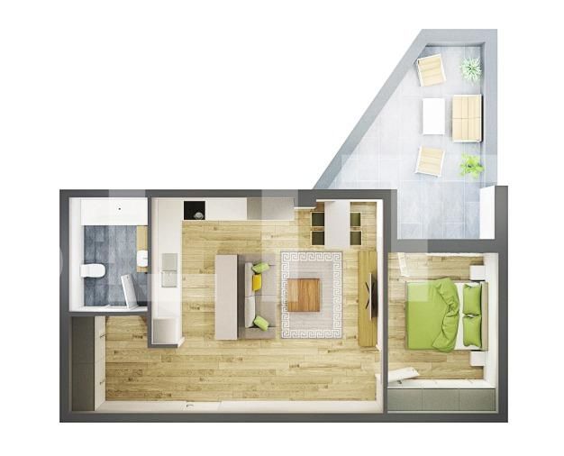 Apartament de vânzare 2 camere Semicentral - 46449AV | BLITZ Cluj-Napoca | Poza1