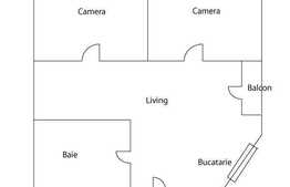 3 camere de vanzare, 59 mp utili, finisat complet