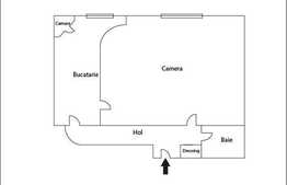 Vanzare 1 camera, 45 mp la 3 minute de Spitalul de Recuperare