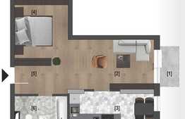 De vanzare apartament 2, camere,Tip STUDIO, bloc nou, zona strazii Paris