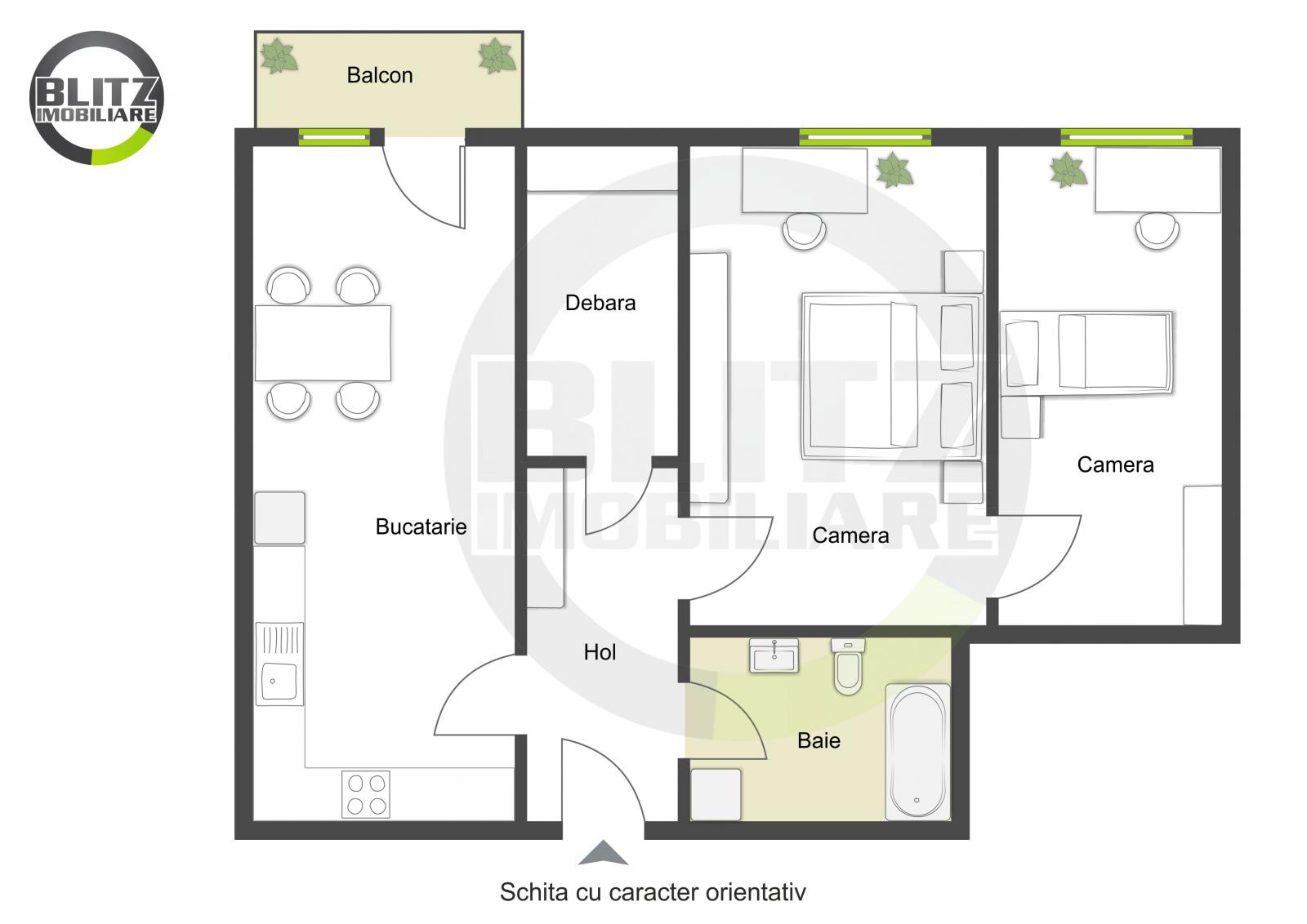 Apartament de vânzare 2 camere Semicentral - 46481AV | BLITZ Cluj-Napoca | Poza1
