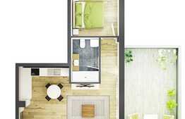 Apartament 2 camere, 53.10 mp, semifinisat, zona Semicentrala