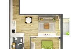 De vanzare 2 camere, 60.19 mp, etaj retras, semifinisat, zona Semicentrala