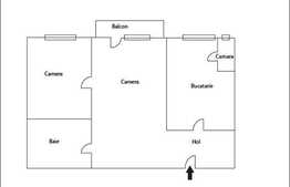 2 camere de vanzare, posibilitate Prima Casa