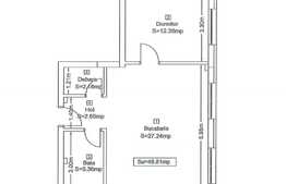 De vanzare apartament cu 1 camera, 49.81 mp, semifinisat, zona Vivo